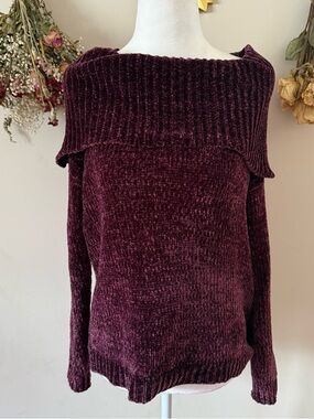 Soft Fairygrunge Deep Burgundy Cowl Neck Sweater by Michael Kors